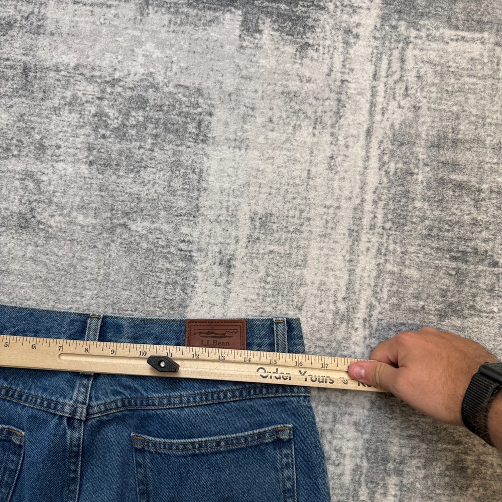 LL Bean Double L Jeans Mens 33x29 Blue Classic Fit Straight Leg Cotton Heritage - Picture 7 of 10